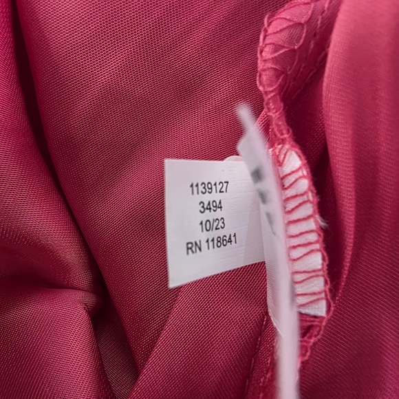 NWT Lane Bryant Silky Pink Midi Dress Flutter Sleeve, Women's Size 18 Plus Size - Picture 8 of 8